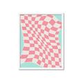 Picture of Pink Checkered Symphony _GroupedProduct_Rectangle_Portrait_Framed_Matted_