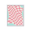 Picture of Pink Checkered Symphony _GroupedProduct_Rectangle_Portrait_Framed_Matted_
