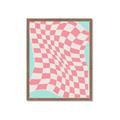 Picture of Pink Checkered Symphony _GroupedProduct_Rectangle_Portrait_Framed_Matted_