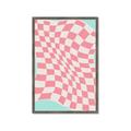 Picture of Pink Checkered Symphony _GroupedProduct_Rectangle_Portrait_Framed_Matted_