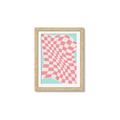 Picture of Pink Checkered Symphony _GroupedProduct_Rectangle_Portrait_Framed_Matted_