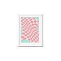 Picture of Pink Checkered Symphony _GroupedProduct_Rectangle_Portrait_Framed_Matted_