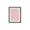 Picture of Pink Checkered Symphony _GroupedProduct_Rectangle_Portrait_Framed_Matted_