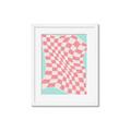 Picture of Pink Checkered Symphony _GroupedProduct_Rectangle_Portrait_Framed_Matted_