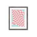 Picture of Pink Checkered Symphony _GroupedProduct_Rectangle_Portrait_Framed_Matted_