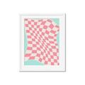 Picture of Pink Checkered Symphony _GroupedProduct_Rectangle_Portrait_Framed_Matted_