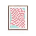 Picture of Pink Checkered Symphony _GroupedProduct_Rectangle_Portrait_Framed_Matted_