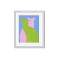 Picture of Optical Cat Duo _GroupedProduct_Rectangle_Portrait_Framed_Matted_