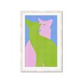 Picture of Optical Cat Duo _GroupedProduct_Rectangle_Portrait_Framed_Matted_