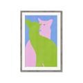 Picture of Optical Cat Duo _GroupedProduct_Rectangle_Portrait_Framed_Matted_