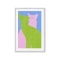 Picture of Optical Cat Duo _GroupedProduct_Rectangle_Portrait_Framed_Matted_