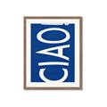 Picture of Ciao in Blue _GroupedProduct_Rectangle_Portrait_Framed_Matted_