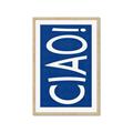 Picture of Ciao in Blue _GroupedProduct_Rectangle_Portrait_Framed_Matted_