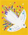 Picture of Bird in Floral Yellow Abstraction _GroupedProduct_Rectangle_Portrait_Unframed_Print_Only_