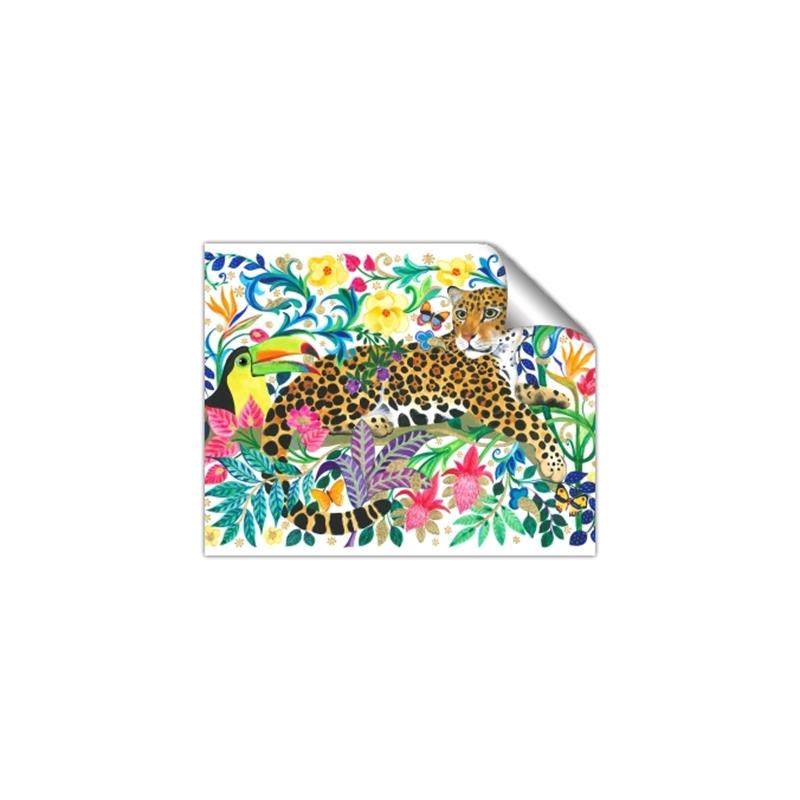 Picture of Vibrant Fusion Jaguar _GroupedProduct_Rectangle_Landscape_Unframed_Print_Only_