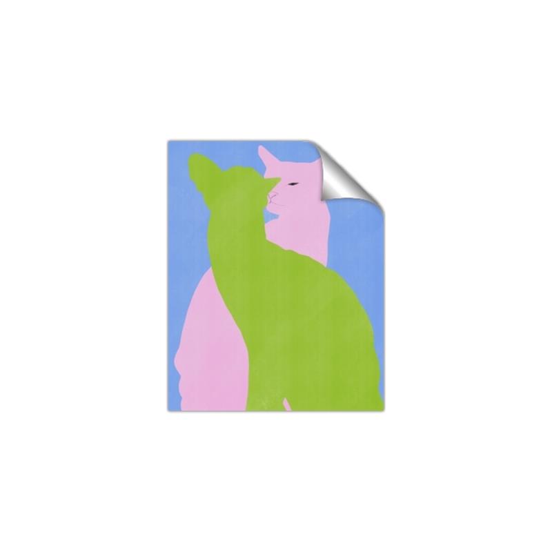 Picture of Optical Cat Duo _GroupedProduct_Rectangle_Portrait_Unframed_Print_Only_