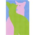 Picture of Optical Cat Duo _GroupedProduct_Rectangle_Portrait_Unframed_Print_Only_