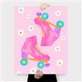 Picture of Pink Roller Skates _GroupedProduct_Rectangle_Portrait_Canvas_
