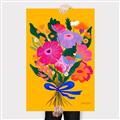 Picture of Red Chromatic Flowers _GroupedProduct_Rectangle_Portrait_Canvas_