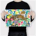 Picture of Vibrant Fusion Jaguar _GroupedProduct_Rectangle_Landscape_Canvas_