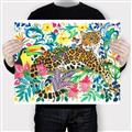 Picture of Vibrant Fusion Jaguar _GroupedProduct_Rectangle_Landscape_Canvas_