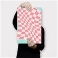 Picture of Pink Checkered Symphony _GroupedProduct_Rectangle_Portrait_Canvas_