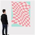 Picture of Pink Checkered Symphony _GroupedProduct_Rectangle_Portrait_Canvas_