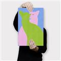 Picture of Optical Cat Duo _GroupedProduct_Rectangle_Portrait_Canvas_