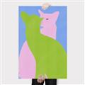 Picture of Optical Cat Duo _GroupedProduct_Rectangle_Portrait_Canvas_