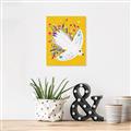 Picture of Bird in Floral Yellow Abstraction _GroupedProduct_Rectangle_Portrait_Canvas_