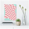 Picture of Pink Checkered Symphony _GroupedProduct_Rectangle_Portrait_Canvas_