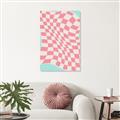 Picture of Pink Checkered Symphony _GroupedProduct_Rectangle_Portrait_Canvas_