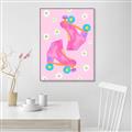 Picture of Pink Roller Skates _GroupedProduct_Rectangle_Portrait_Canvas_Framed_