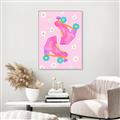 Picture of Pink Roller Skates _GroupedProduct_Rectangle_Portrait_Canvas_Framed_