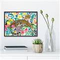 Picture of Vibrant Fusion Jaguar _GroupedProduct_Rectangle_Landscape_Canvas_Framed_
