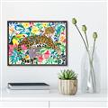 Picture of Vibrant Fusion Jaguar _GroupedProduct_Rectangle_Landscape_Canvas_Framed_