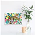 Picture of Vibrant Fusion Jaguar _GroupedProduct_Rectangle_Landscape_Canvas_Framed_