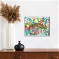Picture of Vibrant Fusion Jaguar _GroupedProduct_Rectangle_Landscape_Canvas_Framed_