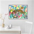 Picture of Vibrant Fusion Jaguar _GroupedProduct_Rectangle_Landscape_Canvas_Framed_