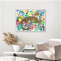 Picture of Vibrant Fusion Jaguar _GroupedProduct_Rectangle_Landscape_Canvas_Framed_