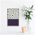 Picture of Blue Patterned Floral Perfection  _GroupedProduct_Rectangle_Portrait_Canvas_Framed_