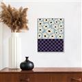 Picture of Blue Patterned Floral Perfection  _GroupedProduct_Rectangle_Portrait_Canvas_Framed_