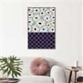 Picture of Blue Patterned Floral Perfection  _GroupedProduct_Rectangle_Portrait_Canvas_Framed_