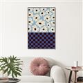 Picture of Blue Patterned Floral Perfection  _GroupedProduct_Rectangle_Portrait_Canvas_Framed_