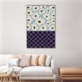 Picture of Blue Patterned Floral Perfection  _GroupedProduct_Rectangle_Portrait_Canvas_Framed_