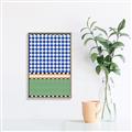 Picture of Psychedelic Checkered Aura _GroupedProduct_Rectangle_Portrait_Canvas_Framed_