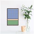 Picture of Psychedelic Checkered Aura _GroupedProduct_Rectangle_Portrait_Canvas_Framed_
