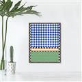 Picture of Psychedelic Checkered Aura _GroupedProduct_Rectangle_Portrait_Canvas_Framed_