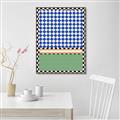 Picture of Psychedelic Checkered Aura _GroupedProduct_Rectangle_Portrait_Canvas_Framed_