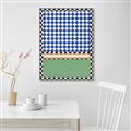 Picture of Psychedelic Checkered Aura _GroupedProduct_Rectangle_Portrait_Canvas_Framed_